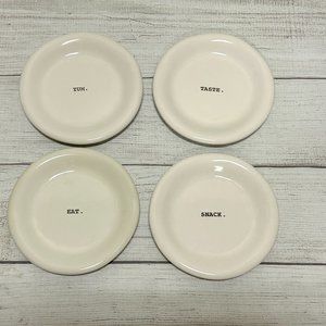 Rae Dunn Artisan Collection Snack Plates (set of 4)